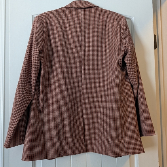 a new day Checked Blazer in Rust and Black Trim - Picture 3 of 3